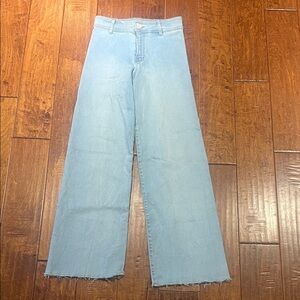 Zara Kids Light Blue Wide Leg Jeans